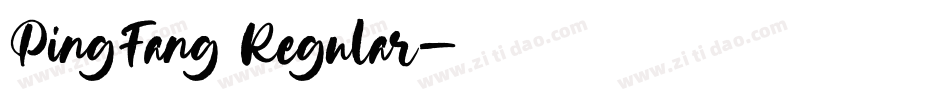 PingFang Regular字体转换
